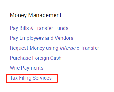 RBC tax filing services
